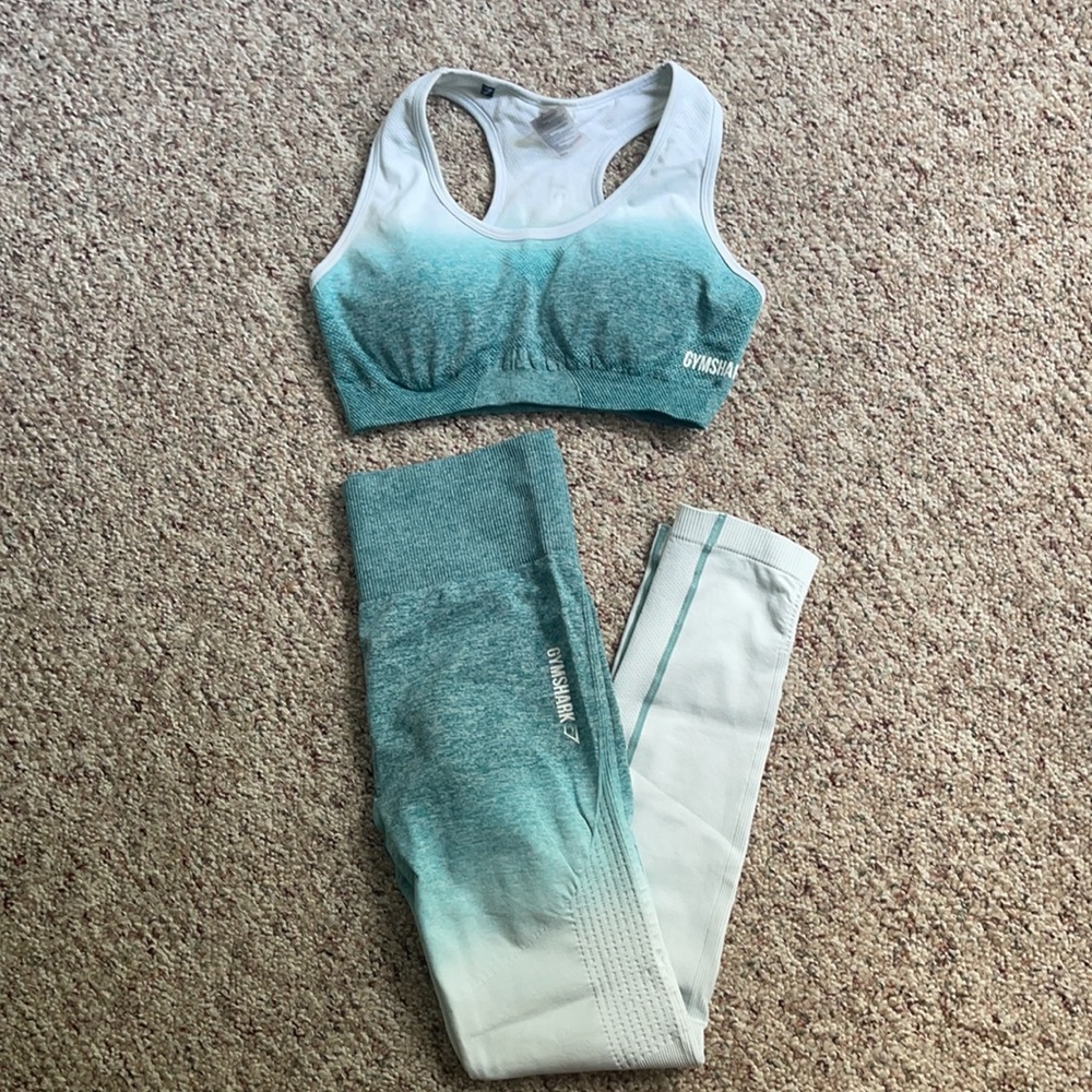 Gymshark Ombré- Deep Teal Marl/Ice Blue Marl
